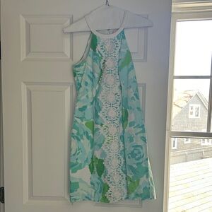 Lilly Pulitzer Blue and Green Floral Dress